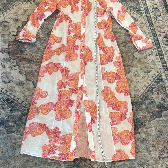 Chic Floral Button-Down Maxi Dress Resort Wear - Picture 6 of 8
